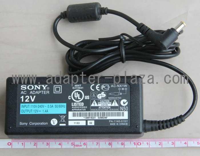 *Brand NEW*SONY AC-NX1W 12V 1.4A (16.8W) AC DC Adapter POWER SUPPLY